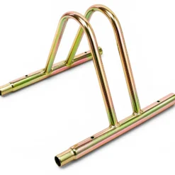 Wiltec Fahrradständer für 1 Fahrrad 39,5x39x26cm aus eloxiertem Stahl beliebig erweiterbar, zur Bodenmontage Fahrradbügel Seitenständer