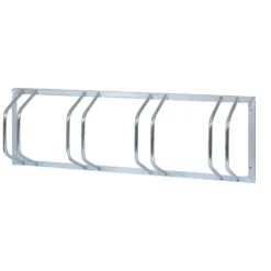 Wiltec Fahrradständer für 4 Fahrräder 124x39,5x19,5cm aus verzinktem Stahl und für Wandmontage geeignet Reihenparker Fahrradbügel