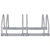 Wiltec Fahrradständer für 3 Fahrräder 70,5x33x27cm grau pulverbeschichteter Stahl und für Bodenmontage geeignet Reihenparker Fahrradbügel