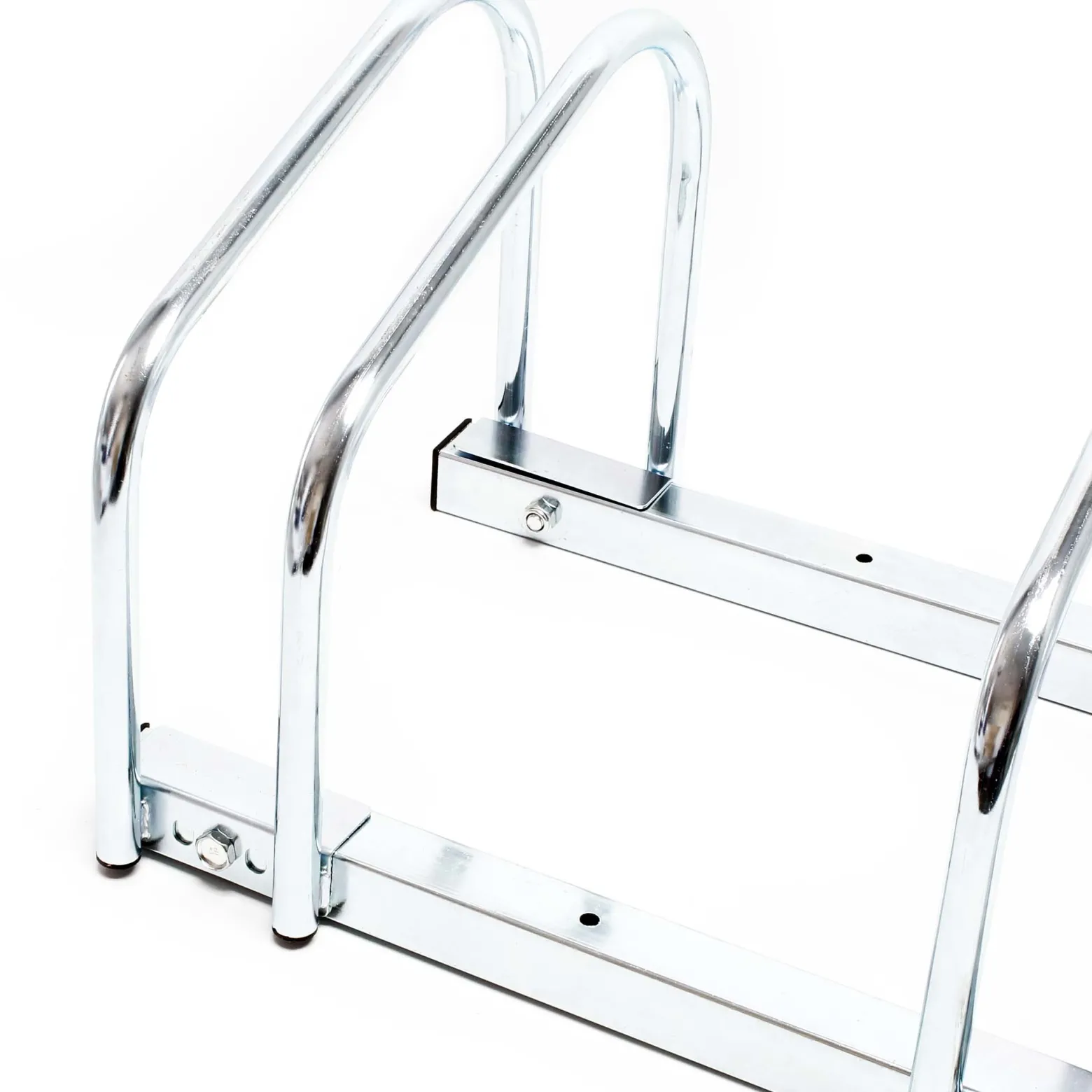 Wiltec Fahrradständer für 4 Fahrräder 95x33x27cm aus verzinktem Stahl und für Wandmontage geeignet Reihenparker Fahrradbügel