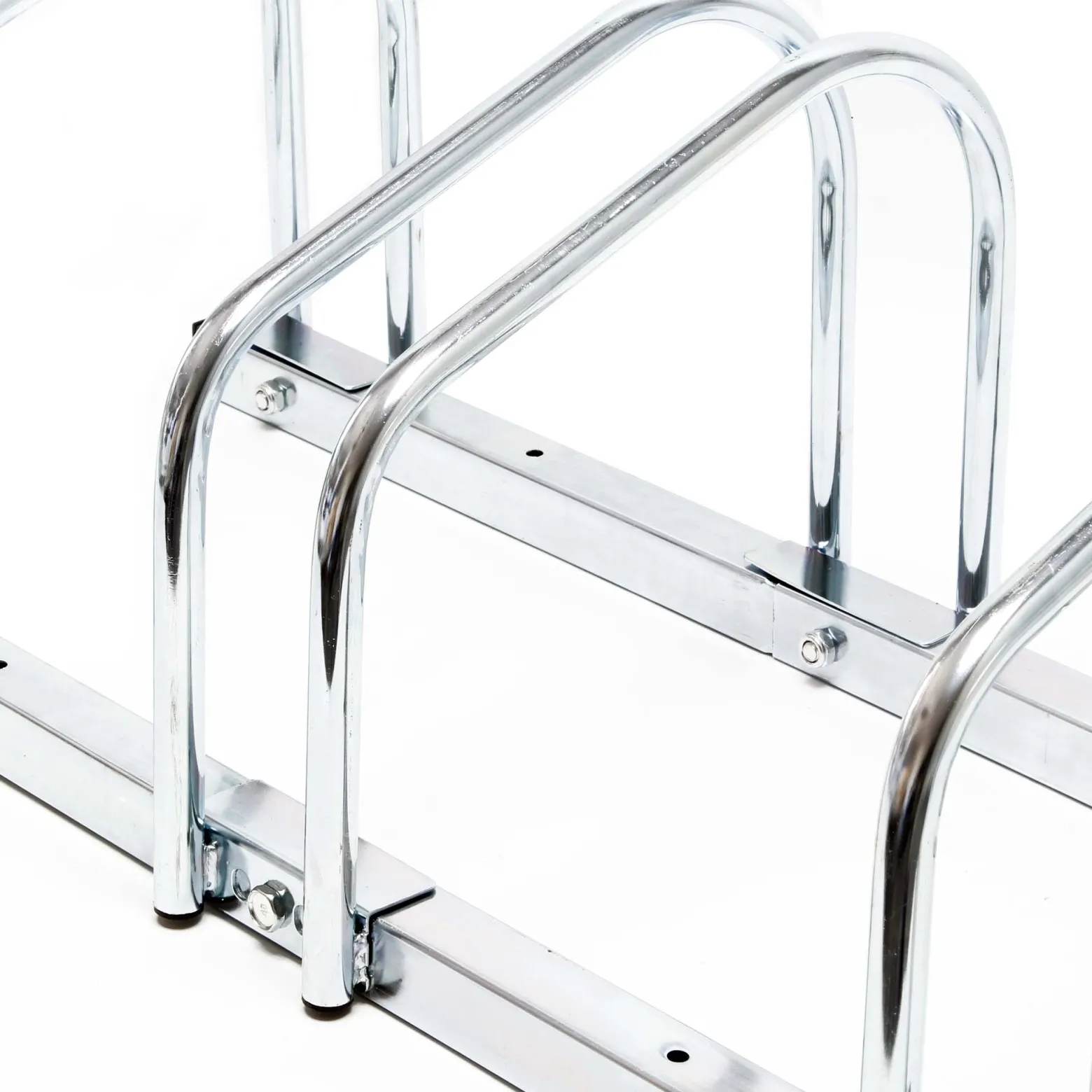 Wiltec Fahrradständer für 4 Fahrräder 95x33x27cm aus verzinktem Stahl und für Wandmontage geeignet Reihenparker Fahrradbügel