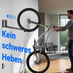 Wiltec Fahrrad Wandhalterung 11,8 x 30,7-34 x 43,8-62,5 cm bis 35 kg, Fahrradhalterung universell, faltbare Fahrradaufhängung mit Schwenkarm