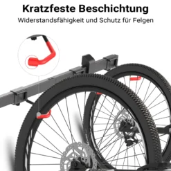 Wiltec Fahrrad Wandhalterung für 6 Fahrräder 160,4 x 18 x 10,5 cm bis 150 kg, Universal Fahrradhalterung leichte Installation, Fahrradaufhängung Stahl