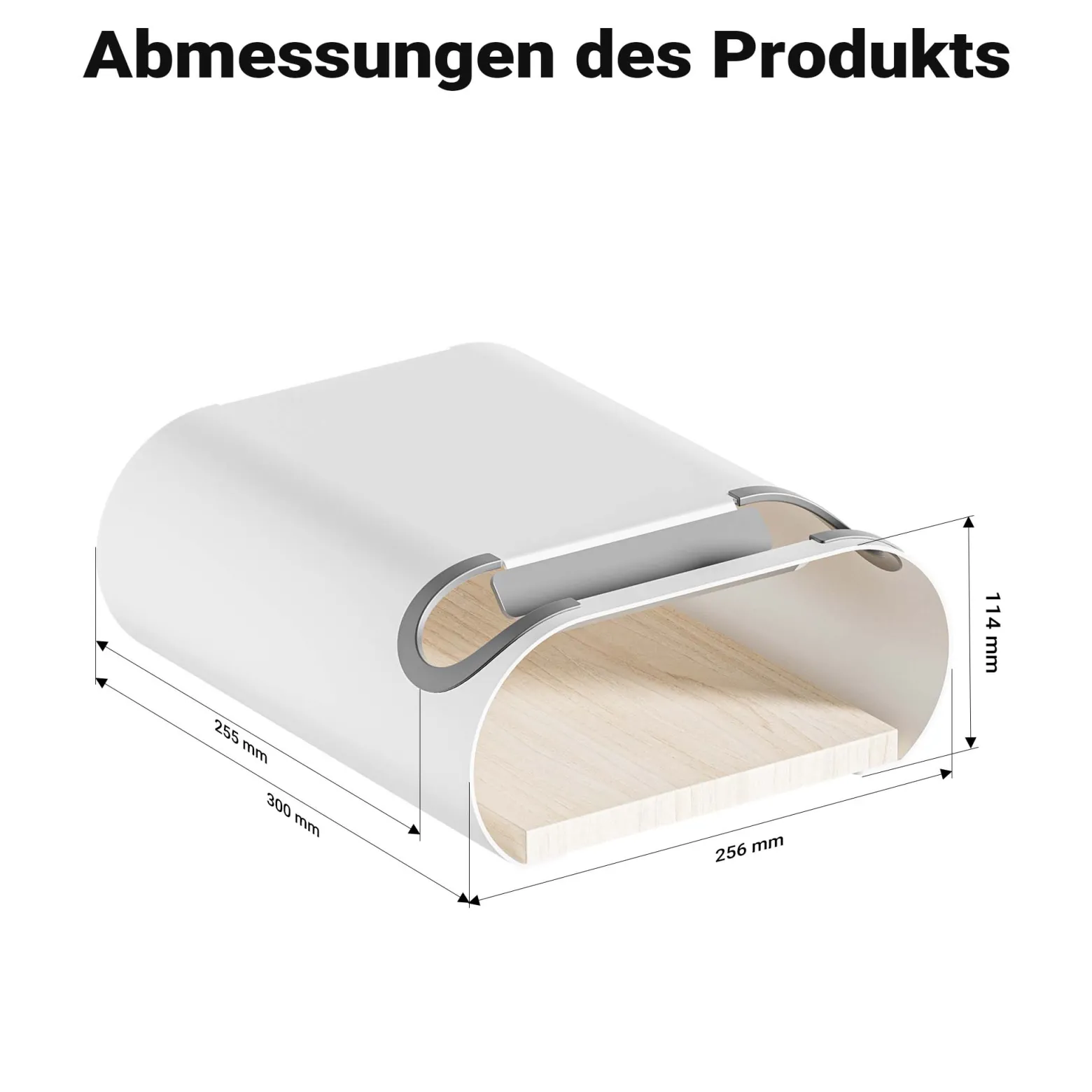 Wiltec Fahrrad Wandhalterung weiß 25,6 x 30 x 11,4 cm bis 25 kg, Fahrradhalterung universell, Fahrradaufhängung Ø 55 mm Oberrohr & 500 mm Lenkerbreite