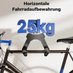 Wiltec Fahrrad Wandhalterung 39,8 x 16,7 x 32,6-42,6 cm bis 25 kg, Fahrradhalterung universell, Fahrradaufhängung Ø 55 mm Oberrohr & 45° Winkelverstellung