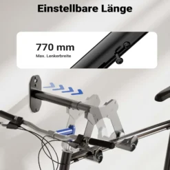 Wiltec Fahrrad Wandhalterung 39,8 x 16,7 x 32,6-42,6 cm bis 25 kg, Fahrradhalterung universell, Fahrradaufhängung Ø 55 mm Oberrohr & 45° Winkelverstellung