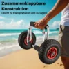 Wiltec faltbarer Alu Kanuwagen bis 45 kg, Transportwagen für Boote, Kanus und Kajaks, Surfwagen mit Polstern und Gurtband, SUP-Wagen mit Luftreifen, stabiler SUP-Trolley