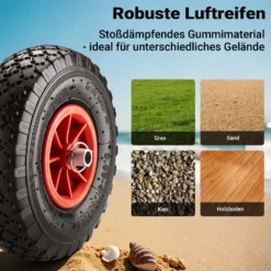Wiltec faltbarer Alu Kanuwagen bis 68 kg, Transportwagen für Boote, Kanus und Kajaks, Surfwagen mit Polstern und Gurtbändern, SUP-Wagen mit Luftreifen, stabiler SUP-Trolley