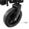 Wiltec Faltbarer Bollerwagen mit Schutzhülle, Faltbollerwagen mit Kunststoffrädern und Handgriff, Klappbollerwagen offroad geeignet