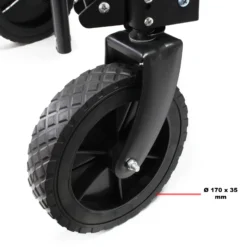 Wiltec Faltbarer Bollerwagen mit Schutzhülle, Faltbollerwagen mit Kunststoffrädern und Handgriff, Klappbollerwagen offroad geeignet