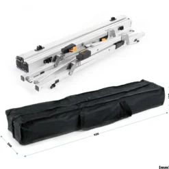 Wiltec Faltbarer Campingtisch 90x53 cm höhenverstellbar Klapptisch aus Aluminium max. 30kg mit aufrollbarer Tischplatte Camping Rolltisch Falttisch Garten Balkon Outdoor Tisch Tisch faltbar