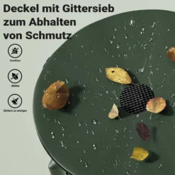 Wiltec Faltbare Regentonne 500 l mit Deckel, Regenfass aus 620 g/m² PVC, Regenwassertank mit Wasserhahn, Wasserspeicher Garten mit Schlauchanschluss