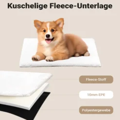 Wiltec Faltbare Transportbox für Hunde, Katzen M (58x46x53 cm), robust, leicht, sicher, Hundebox mit entnehmbarem Kissen, Schwarz