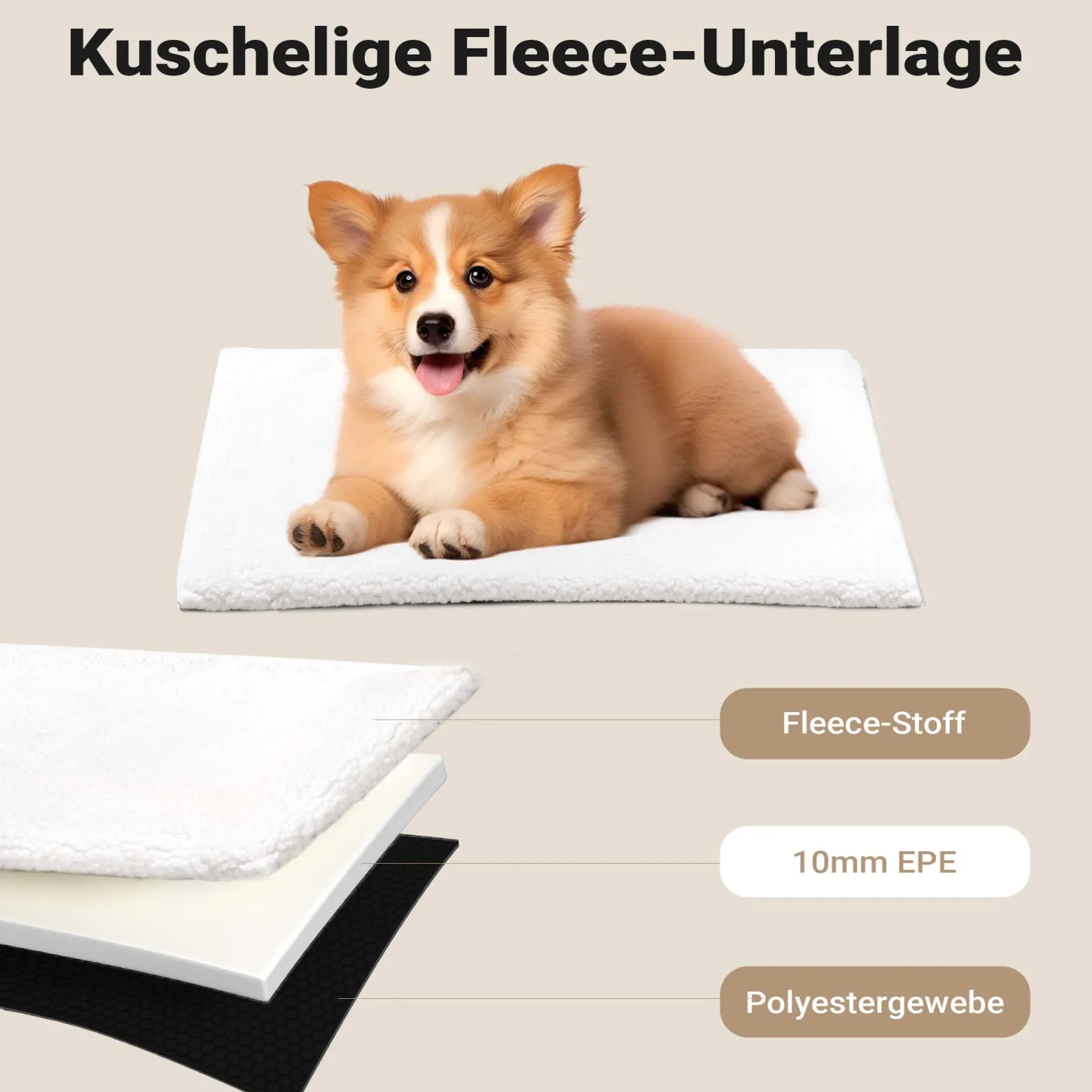 Wiltec Faltbare Transportbox für Hunde, Katzen M (58x46x53 cm), robust, leicht, sicher, Hundebox mit entnehmbarem Kissen, Schwarz
