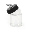 Wiltec Farbbecher für Airbrushpistole, 36 x 36 x 64 mm, Farbbehälter Glas mit Deckel 22 cm³, Saugsystem, Variante 3, Airbrush Ersatzteil