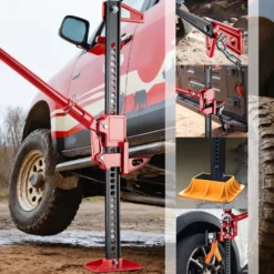 Wiltec Farm Jack – Allround-Set für SUV/Offroad, Wagenheber bis 3000 kg mit Stützplatte, Radhebe-Adapter, Stoßstangen-Adapter, Winden- & Klemmbefestigung