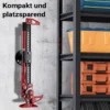 Wiltec Farm Jack Halterung für Reserverad, Wagenheberhalterung für Notrad 5“-6,75“, Farm Jack Zubehör Stahl, platzsparende Wagenheber Aufbewahrung