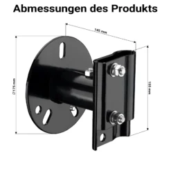 Wiltec Farm Jack Halterung für Reserverad, Wagenheberhalterung für Notrad 5“-6,75“, Farm Jack Zubehör Stahl, platzsparende Wagenheber Aufbewahrung