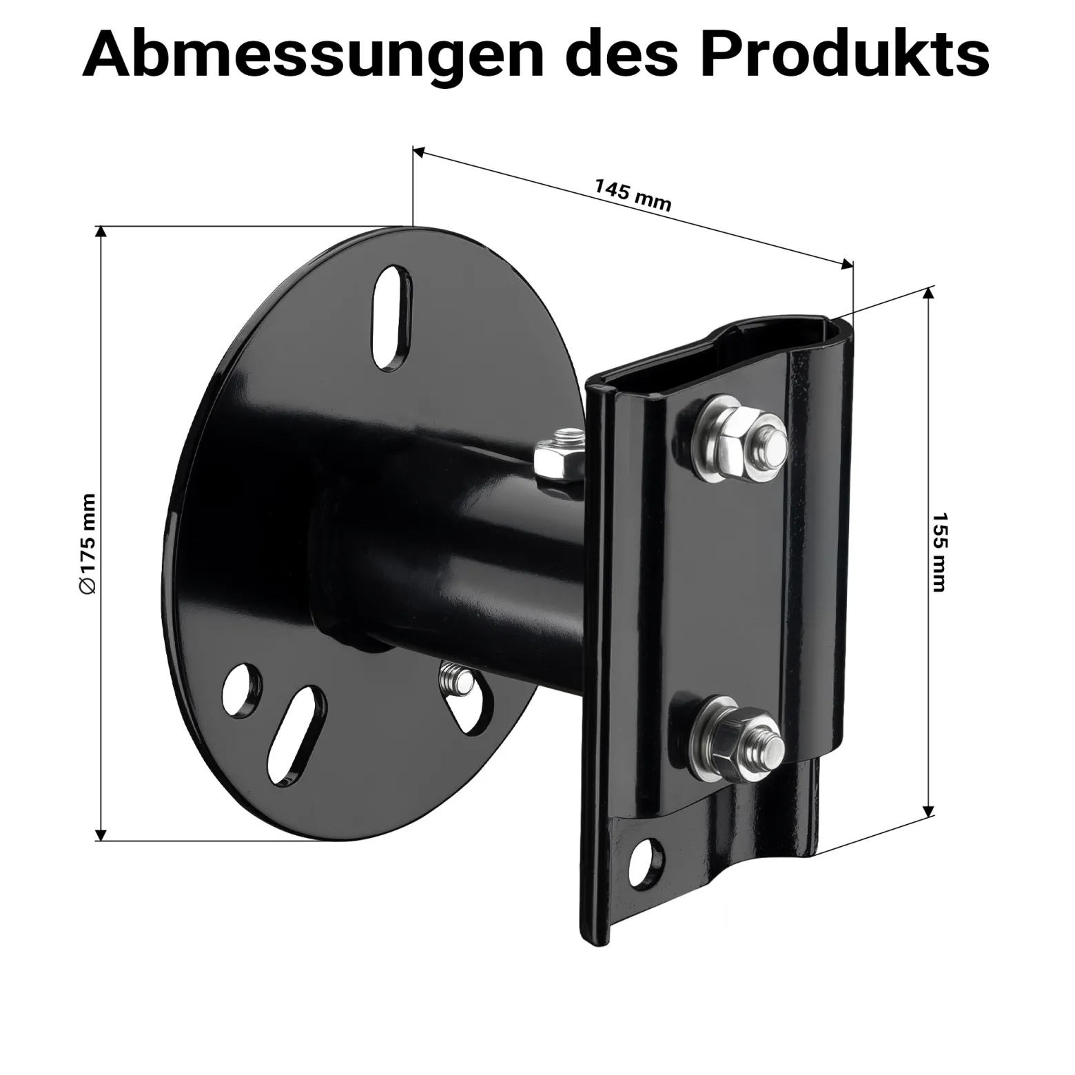 Wiltec Farm Jack Halterung für Reserverad, Wagenheberhalterung für Notrad 5“-6,75“, Farm Jack Zubehör Stahl, platzsparende Wagenheber Aufbewahrung