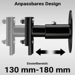 Wiltec Farm Jack Halterung für Reserverad, Wagenheberhalterung für Notrad 5“-6,75“, Farm Jack Zubehör Stahl, platzsparende Wagenheber Aufbewahrung