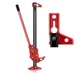 Wiltec Farm Jack – Kompakt-Set Basis, Wagenheber bis 3000 kg und max. 76 cm Hubhöhe mit obere Klemme