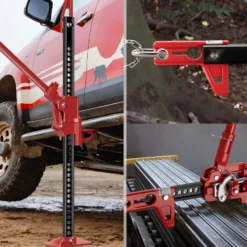 Wiltec Farm Jack – Kompakt-Set Basis, Wagenheber bis 3000 kg und max. 76 cm Hubhöhe mit obere Klemme