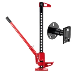 Wiltec Farm Jack – Kompakt-Transport-Set Wagenheber bis 3000 kg und max. 76 cm Hubhöhe mit Reserverad-Halterung