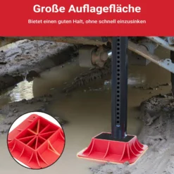 Wiltec Farm Jack Offroad Basis, Wagenheber Stützplatte 27,8 x 27,8 x 7 cm, Farm Jack Zubehör Kunststoff, kompatibel mit Allzweckheber