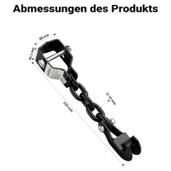 Wiltec Farm Jack Stoßstangenadapter bis 1361 kg, Wagenheberadapter für Stoßstange, Farm Jack Zubehör Stahl, Wagenheber Adapter für schnelles Anheben