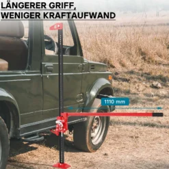 Wiltec Farm Jack Wagenheber 150 cm 60" 3000 kg, Offroad Stockwinde für Geländewagen, ATV Heber, Allzweckheber