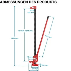 Wiltec Farm Jack Wagenheber 150 cm 60