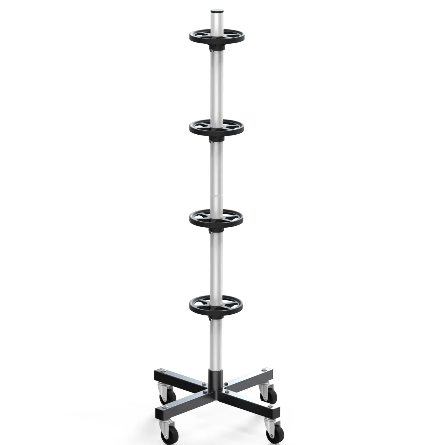 Wiltec Felgenbaum Fahrbar Reifenständer Reifenbaum Felgenständer Reifenwagen bis 225 mm Reifen