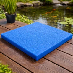 Wiltec Filtermatte Schaumstoff 50 x 50 x 5 cm feine Porung 30 ppi für Teichfilter Aquarienfilter Aquarium Filter Außenfilter Wasser