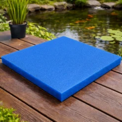 Wiltec Filtermatte Schaumstoff 50 x 50 x 3 cm grobe Porung 10 ppi für Teichfilter Aquarienfilter Aquarium Filter Außenfilter Wasser