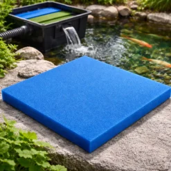 Wiltec Filtermatte Schaumstoff 50 x 50 x 10 cm feine Porung 30 ppi für Teichfilter Aquarienfilter Aquarium Filter Außenfilter Wasser