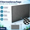 Wiltec Filtermedienauflage 68 x 40 x 1,2 cm mit 18 x 18 mm Raster, Unterlage und Trennwand für Filtermedien, Aquarien Filtermaterial