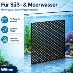 Wiltec Filtermedienauflage 68 x 40 x 1,2 cm mit 18 x 18 mm Raster, Unterlage und Trennwand für Filtermedien, Aquarien Filtermaterial