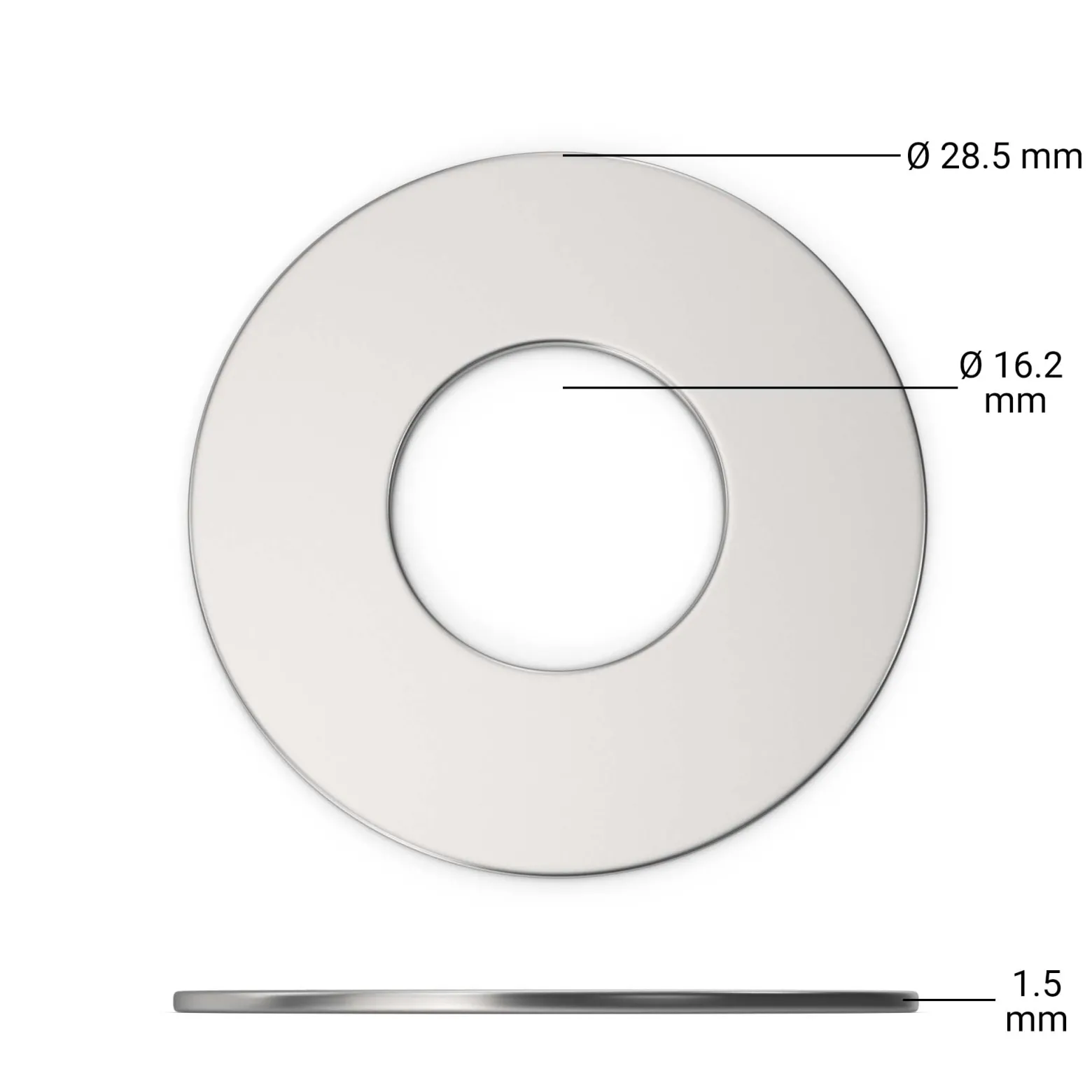 Wiltec Flachdichtung Ø 16,2 x Ø 28,5 x 1,5 mm für Tiefbrunnenpumpe