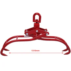 Wiltec Forstzange für Baumstämme bis 1310 mm, 1500 kg Zugkraft, Holzzange Hebezange Packzange mit 4 Klemmdornen