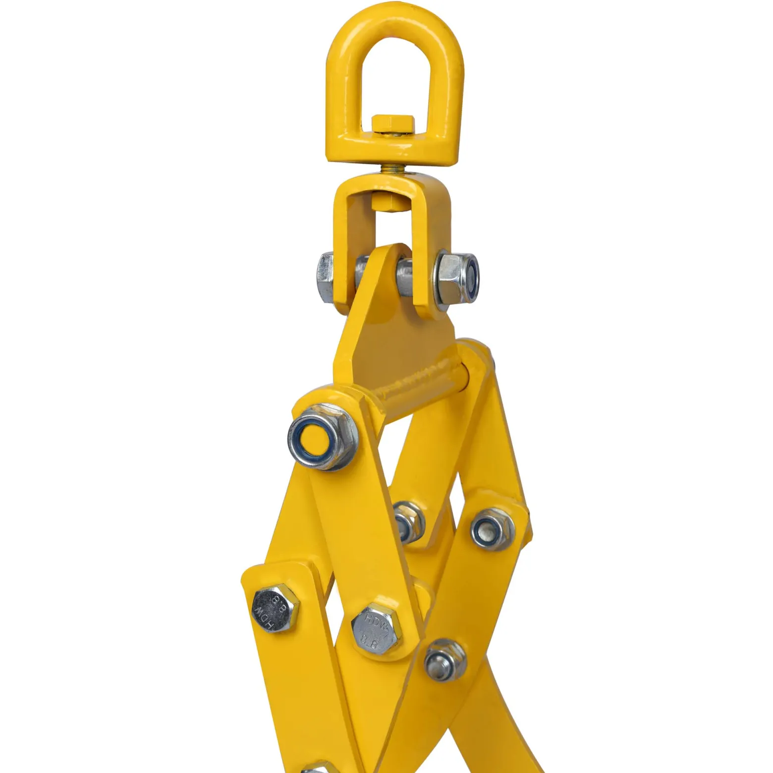 Wiltec Forstzange für Baumstämme bis 620 mm, 1200 kg Zugkraft, Holzzange Hebezange Packzange mit 4 Klemmdornen