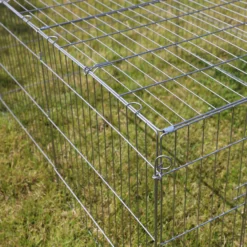 Wiltec Freilaufgehege für Kleintiere, 144 x 116 x 58 cm, stabiles und sicheres Laufstallgitter mit Sonnenschutz und 1 Öffnung