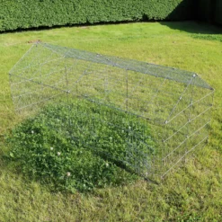 Wiltec Freilaufgehege Kaninchen 180 x 75 x 75 cm, Außengehege und Kleintierstall für Kaninchen, Hasen, Meerschweinchen, Freigehege als Hasenstall