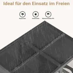Wiltec Freilaufgehege Katzen 116 x 82 x 175,7 cm, Katzenfreigehege Holz mit PVC-Beschichtung, Außengehege 5 Ebenen, Katzengehege für Garten, Balkon