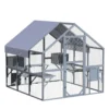 Wiltec Freilaufgehege Katzen 210 x 187 x 187 cm, Katzenfreigehege Holz, Außengehege verschiedene Ebenen, Katzengehege für Garten, Balkon