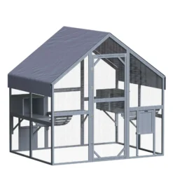 Wiltec Freilaufgehege Katzen 140 x 187 x 187 cm, Katzenfreigehege Holz, Außengehege verschiedene Ebenen, Katzengehege für Garten, Balkon