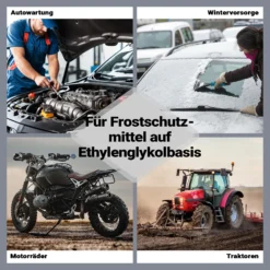 Wiltec Frostschutzprüfer 130 x 100 x 40 mm aus Kunststoff, Kühlmitteltester 0 bis -40 °C, Kühlwasser Messgerät für Ethylenglykol