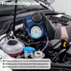 Wiltec Frostschutzprüfer 130 x 100 x 40 mm aus Kunststoff, Kühlmitteltester 0 bis -40 °C, Kühlwasser Messgerät für Ethylenglykol