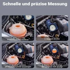 Wiltec Frostschutzprüfer 130 x 100 x 40 mm aus Kunststoff, Kühlmitteltester 0 bis -40 °C, Kühlwasser Messgerät für Ethylenglykol