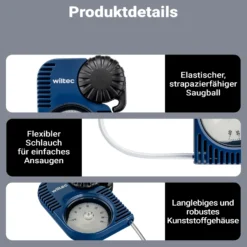 Wiltec Frostschutzprüfer 130 x 100 x 40 mm aus Kunststoff, Kühlmitteltester 0 bis -40 °C, Kühlwasser Messgerät für Ethylenglykol