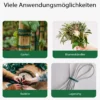 Wiltec Gartendraht grün Ø 2 mm x 50 m, Bindedraht Stahl verzinkt mit PVC-Beschichtung, Pflanzendraht mit Drahthalterung, flexibler Basteldraht
